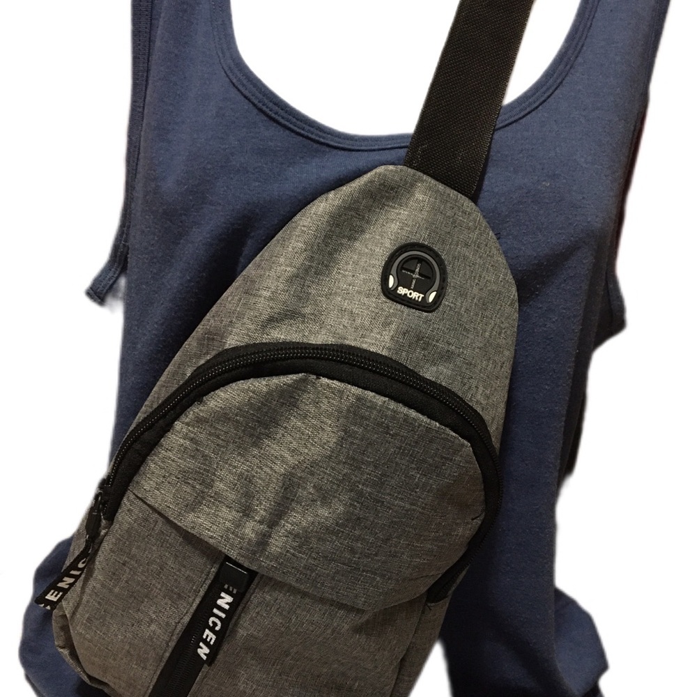 Gray Sport Sling Bag